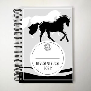 Hevoseni vuosi -kalenterin mustavalkoinen kansi